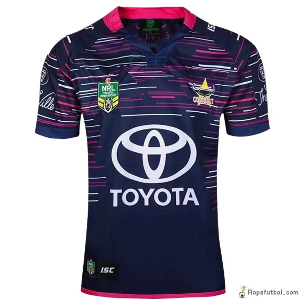 Camiseta Rugby North Queensland Cowboys Replica Segunda Ropa 2016/17 Azul